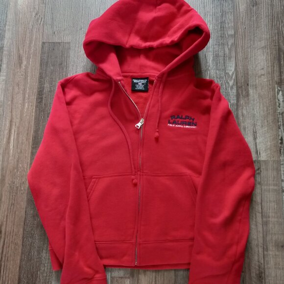 Y2K POLO Jeans Co Ralph Lauren Zip Hoodie Size Med - Picture 1 of 2